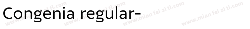 Congenia regular字体转换